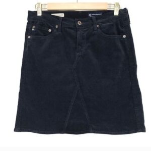 Ag Adriano Goldschmied Classic Black Corduroy Skirt